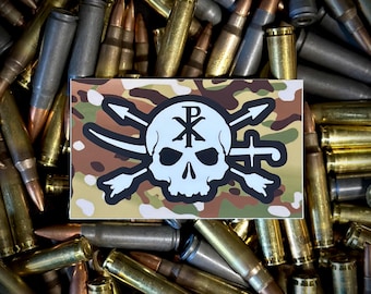 Multicam Chi Rho Sticker