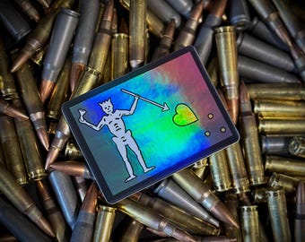 Holographic Grey/Gold Blackbeard Sticker