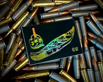 Holographic Black/Gold FOG Canoe Club Sticker