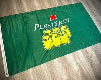 The Master’s “Plastered” Flag for Mancave, Bar, Garage, Clubhouse