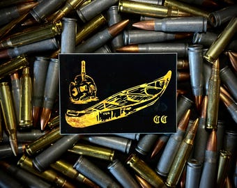 Forward Observations Group Canoe Club Blk/Gold Sticker