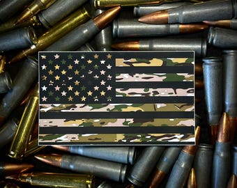 Multicam American Flag Sticker