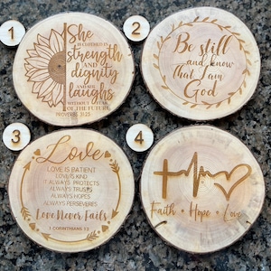 Christian Coasters, Christian Affirmation Coasters, Gift for Mom, Religious Gift, Personalized Gift, Custom Gift, Bible Verse Gift