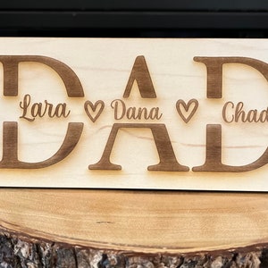 Gift for Dad, Small sign for Dad, Dad wood sign, Gift from kids, Birthday Gift for Dad, Christmas gift for Dad, Personalized Gift