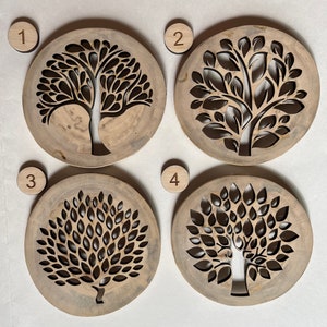 Aspen wood kitchen trivet, Natural Colorado aspen tree trivet, Laser Cut aspen tree kitchen decor, Aspen wood tree hot pad