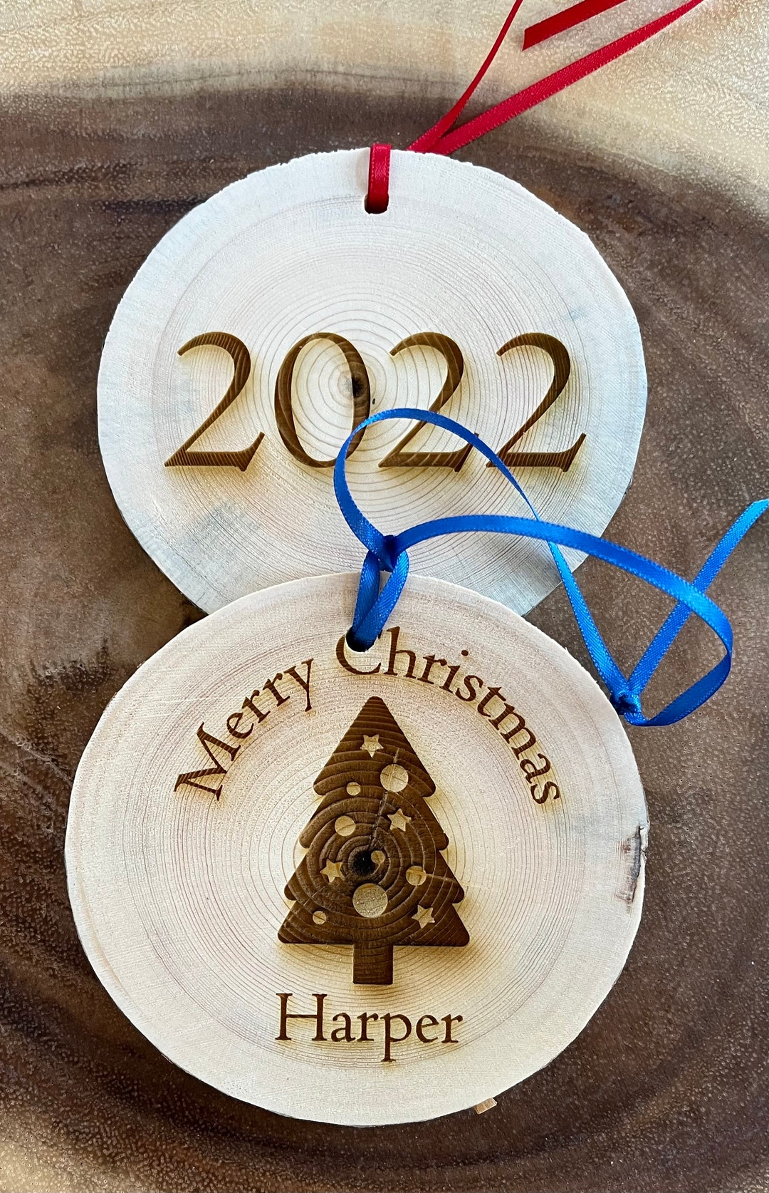 Custom Ornaments, Aspen or Pine Wood Christmas Ornament, Mountain