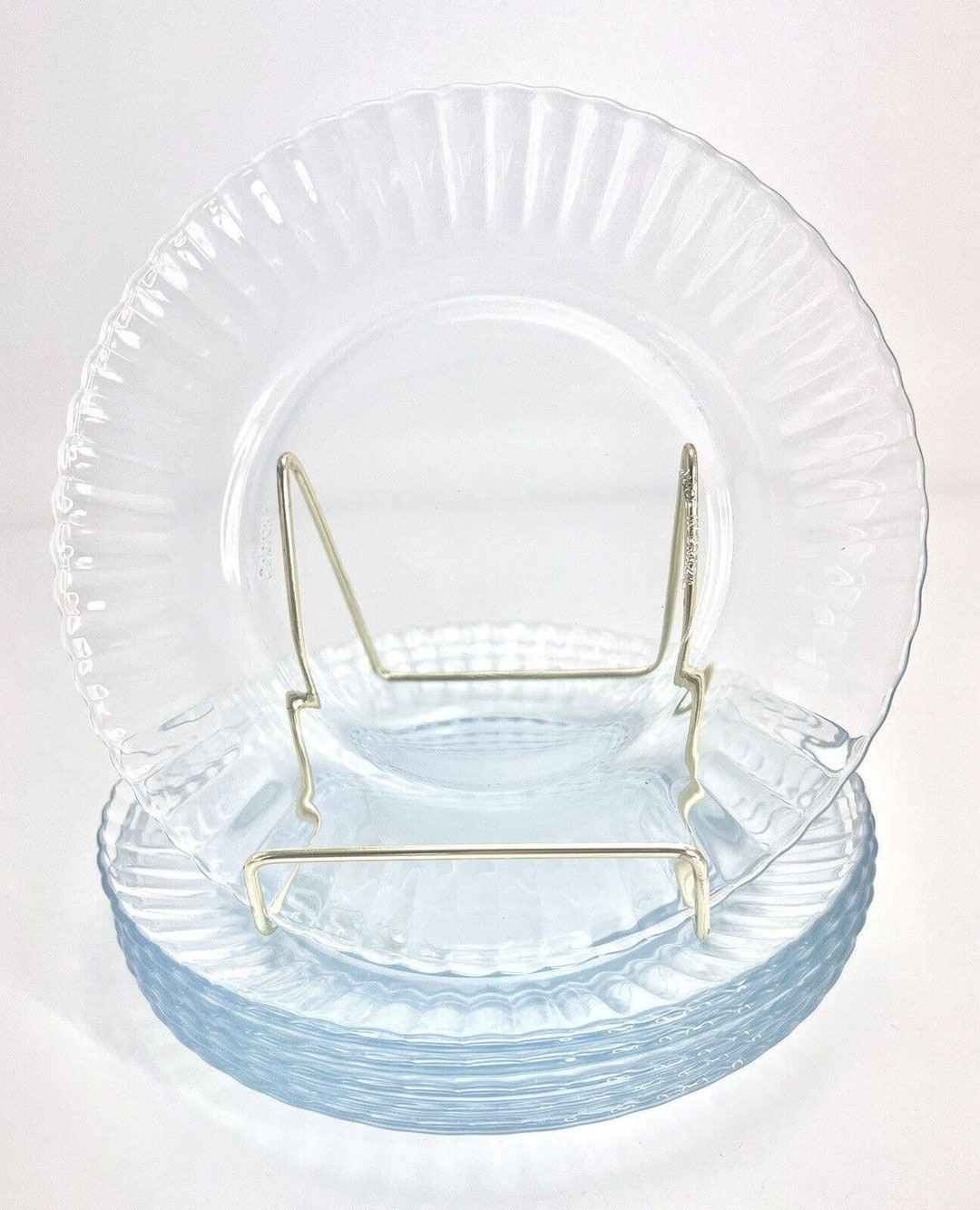 Colorex Glass Dessert Luncheon Plates Light Blue Set of 6 Etsy