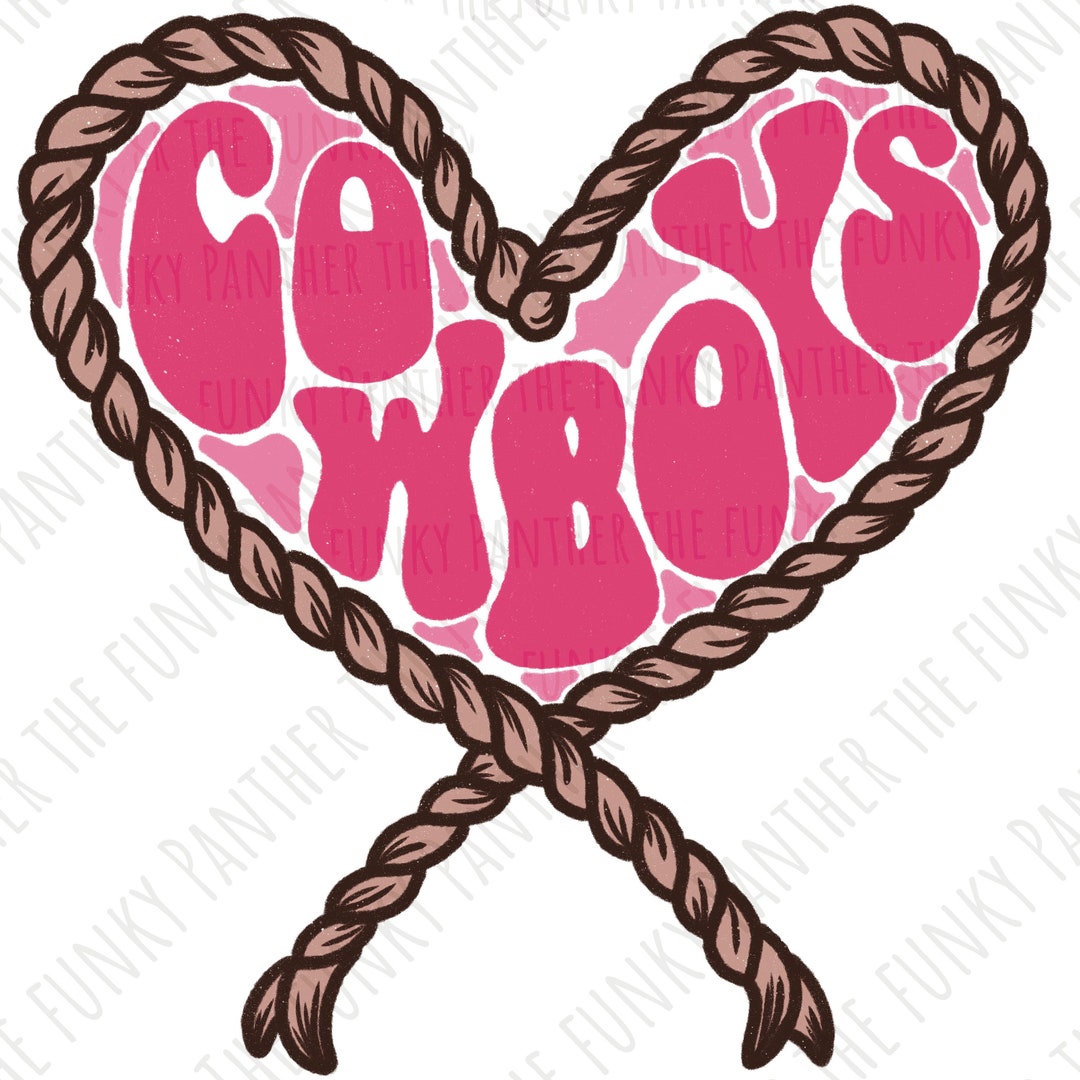 Western Valentine Png, Cowboy Valentine, Valentines Png, Rope Heart ...