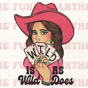 Wild Card png, cowgirl png, western png, turquoise cowgirl png, pink cowgirl, punchy png, cowgirl design, western sublimation download png