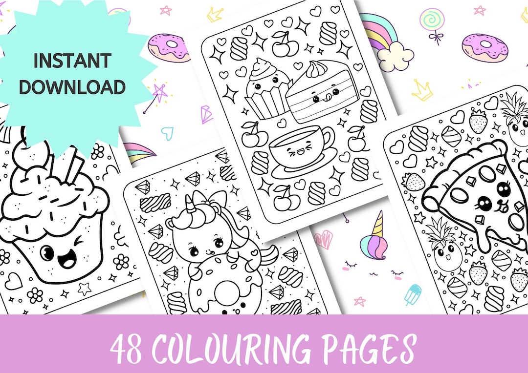 Kawaii Printable Coloring Sheets