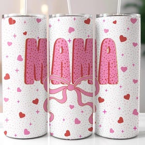 Mama Valentine’s Day Skinny Tumbler – Love-Themed 20oz Stainless Steel Cup