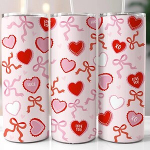 Valentine’s Day Skinny Tumbler – Love-Themed 20oz Stainless Steel Cup