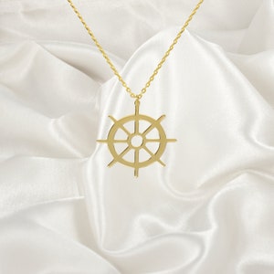 Anchor Necklace, Rudder Necklace, Ship Lover Gift, Nautical Necklace, Marine Necklace, Gift For Her, Birthday Gifts, Christmas Gifts For Her