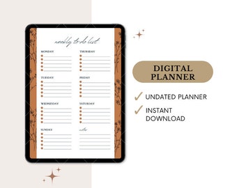 Weekly Planner, Digital Planner, Printable planner, Goodnotes planner, Daily planner