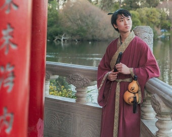 曉風清 / XIAOFENGQING / CARDINAL - Hanfu, Song Dynasty, 2-Piece Set, Original Hanfu Designs Made Tailored to Custom Measurement Preorder