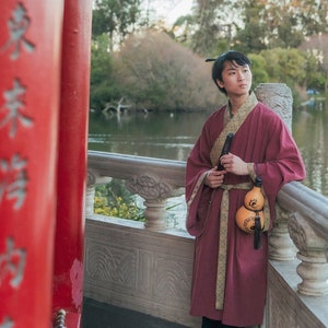 曉風清 / XIAOFENGQING / CARDINAL - Hanfu, dinastía Song, conjunto de 2 piezas, diseños originales de Hanfu hechos a medida. Pedido anticipado.