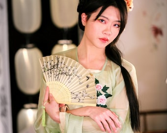 羞花 / XIUHUA / CAMELLIA - Hanfu, dynastia Ming, 3-częściowy zestaw, oryginalne wzory Hanfu, wykonane na zamówienie