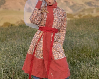 君馬黃 / JUNMAHUANG / FERGHANA - Hanfu, Dynastia Północna, 2-częściowy zestaw, Oryginalne wzory Hanfu, wykonane na zamówienie