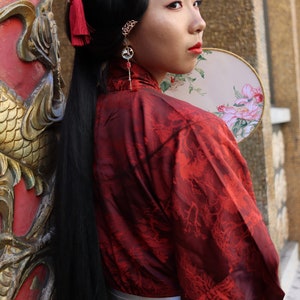 海霞紅 / HAIXIAHONG / AQUARELLE - Hanfu, Song Dynasty, 2-Piece Set, Original Hanfu Designs Made Tailored to Custom Measurement Preorder image 5
