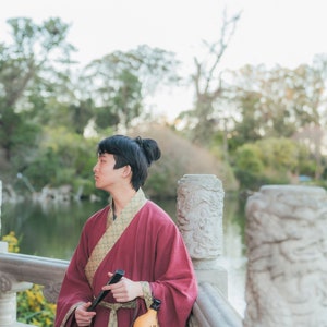 曉風清 / XIAOFENGQING / CARDINAL - Hanfu, dinastia Song, set da 2 pezzi, modelli Hanfu originali realizzati su misura con misure personalizzate. Preordine immagine 3