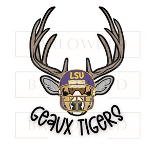 LSU tiger football deer svg, png, jpg. digital download only.