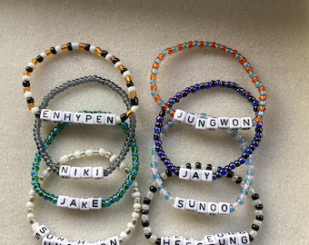 カスタマイズ可能な Enhypen Chamber 5 ビーズブレスレット フォト