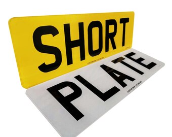 14" Number Plates Short Printed UK Road Legal Reg (Rear) 5 Digit