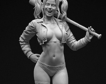 Figura de Harley Quinn de Margot Robbie (archivo STL): Impresión 3D de arte para fans (descarga digital)