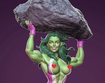 Archivo STL de la figura de She-Hulk: Fanart impreso en 3D (descarga digital)