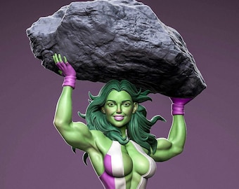 Archivo STL de la figura de She-Hulk: Fan Art impreso en 3D (descarga digital)