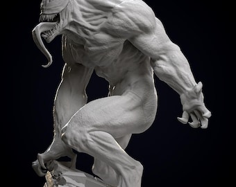 STL-bestand Venom-beeldje: 3D-printminiatuur, verzamelobject fanart