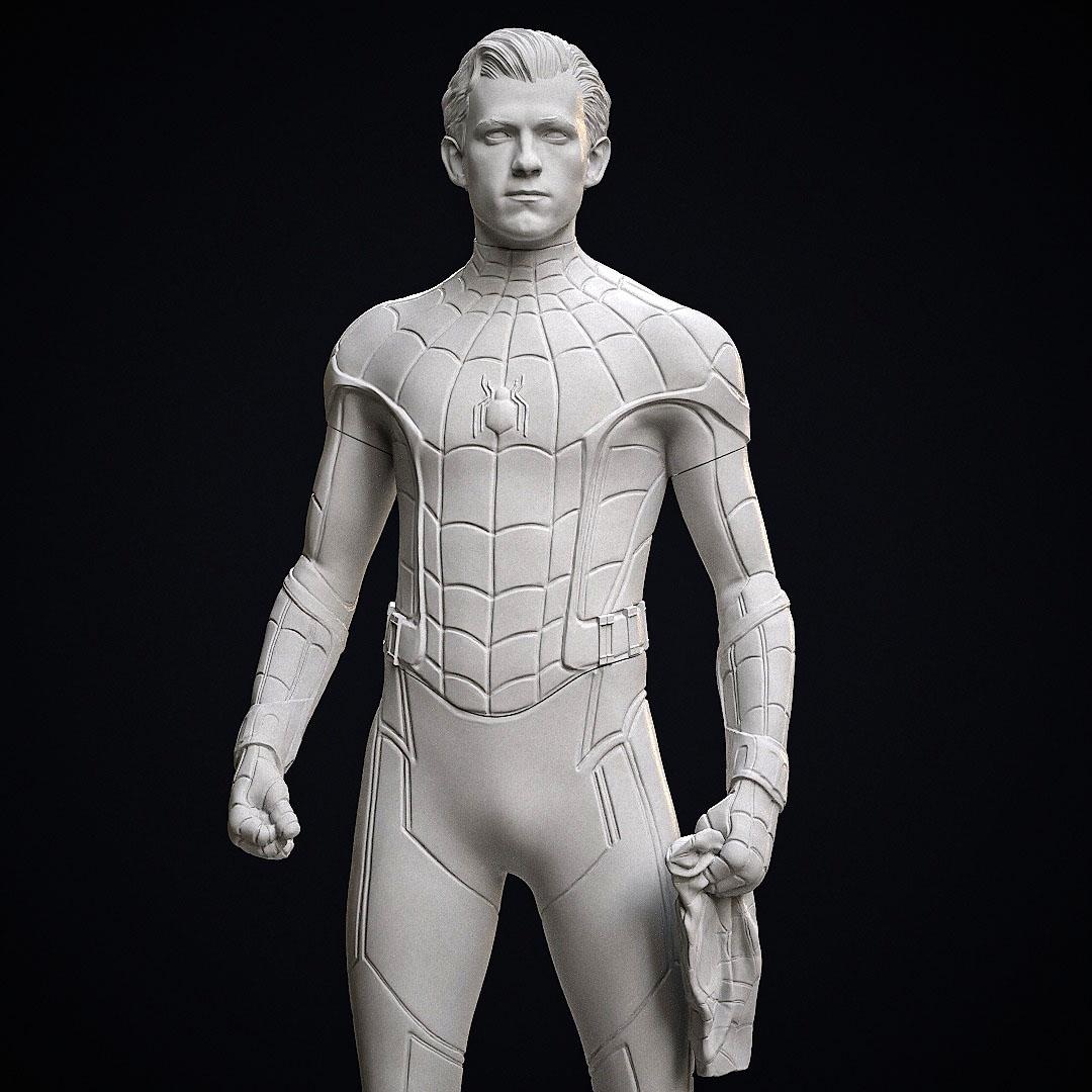 Spiderman Tom Holland STL File: 3D Printing Figurine (digital Download ...