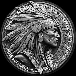 Native Warrior Coin 4k png, 3D-reliëfbestanden, fiberlasergravureontwerpen, muntgravure dieptekaart lasergesneden bestandsontwerp. EDC-diepte: