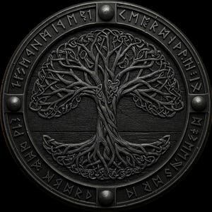 U - drzewo życia. Drzewo świata. Pliki do tłoczenia 3D, projekty grawerowania laserowego światłowodowego, projekt mapy głębokości grawerowania monet, plik cięcia laserowego. PNG