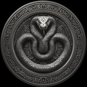 u-Viper, king cobra. Arquivos de relevo 3D 4k stl + PNG, designs de gravação a laser de fibra, moeda, mapa de profundidade de gravação de pingente, arquivo de corte a laser