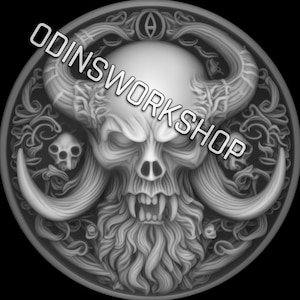U- Viking Visions of Ragnarok! Pacchetto! File PNG 4K per goffratura 3D. Mappa di PROFONDITÀ. Disegni per incisione laser a fibra, mappa di profondità delle monete, mappa di altezza EDC.