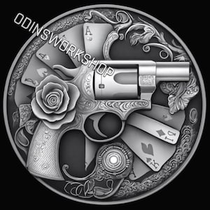 U- The HUCKLEBERRY pièce 4k png, fichiers de gaufrage 3D, motifs de gravure laser à fibre optique, conception de fichier découpé au laser de carte de profondeur de gravure de pièce de monnaie. profondeur