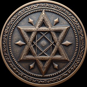 u- Davidstern 4K PNG COIN Tiefenkarte. 3D Stickdatei, 3D Stickdatei, 3D Laser Lasergravur Designs, 3D Laser Design Dateien.