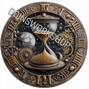 U-pièce de monnaie TEMPUS FUGIT 4k png, fichiers de gaufrage 3D, motifs de gravure laser à fibre optique, conception de fichier découpé au laser pour carte de profondeur de gravure de pièces de monnaie. Profondeur de l'EDC