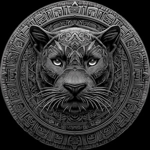 U- Schwarzer Panther Mandala 4K STL + PNG. 3D Laserschnittdatei, 3D Laser Lasergravur mit beidseitiger Gravur.