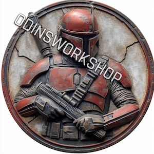 Dark Side Coin 3D Embossing Design: Fiber Laser Engraving Files