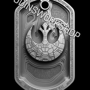 U- The merc life Dogtag 3D-Prägedateien, Faserlasergravur Designs, Hundemarke Gravur Tiefenkarte Laserschnittdatei Design. EDC tiefen Karte