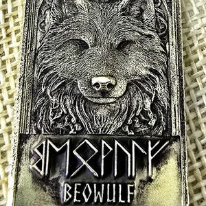 Viking Dog Tag: Fiber Laser Embossed Brass Pet ID with Runes