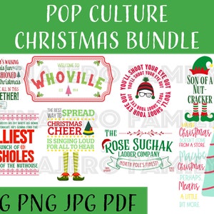 Pop Cultue Weihnachten Bundle SVG, PNG, JPG und mehr Digitale Dateien