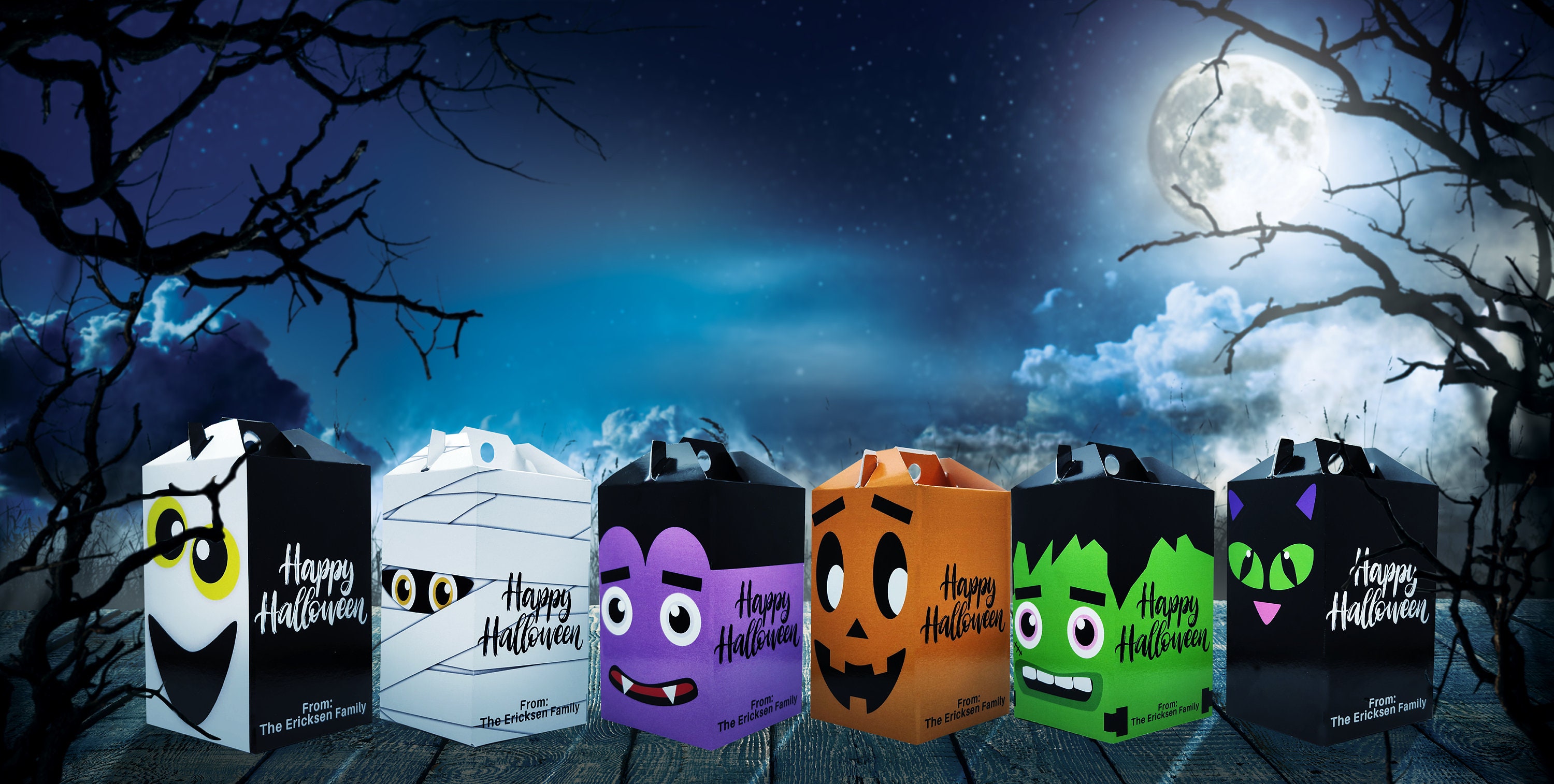 Halloween Favor Boxes / Halloween Treat Boxes / Halloween Etsy