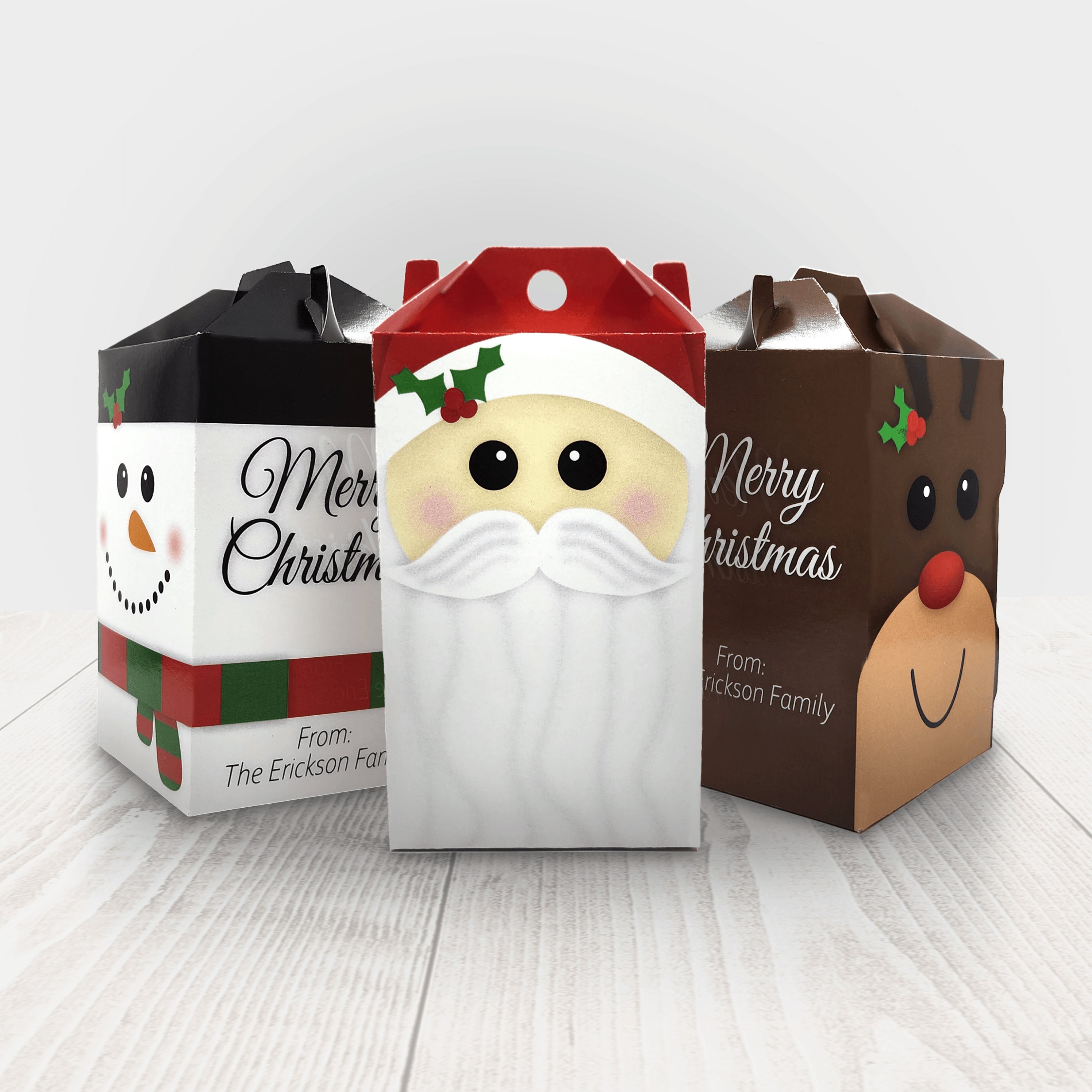 Christmas Favor Boxes / Christmas Treat Boxes / Christmas Etsy