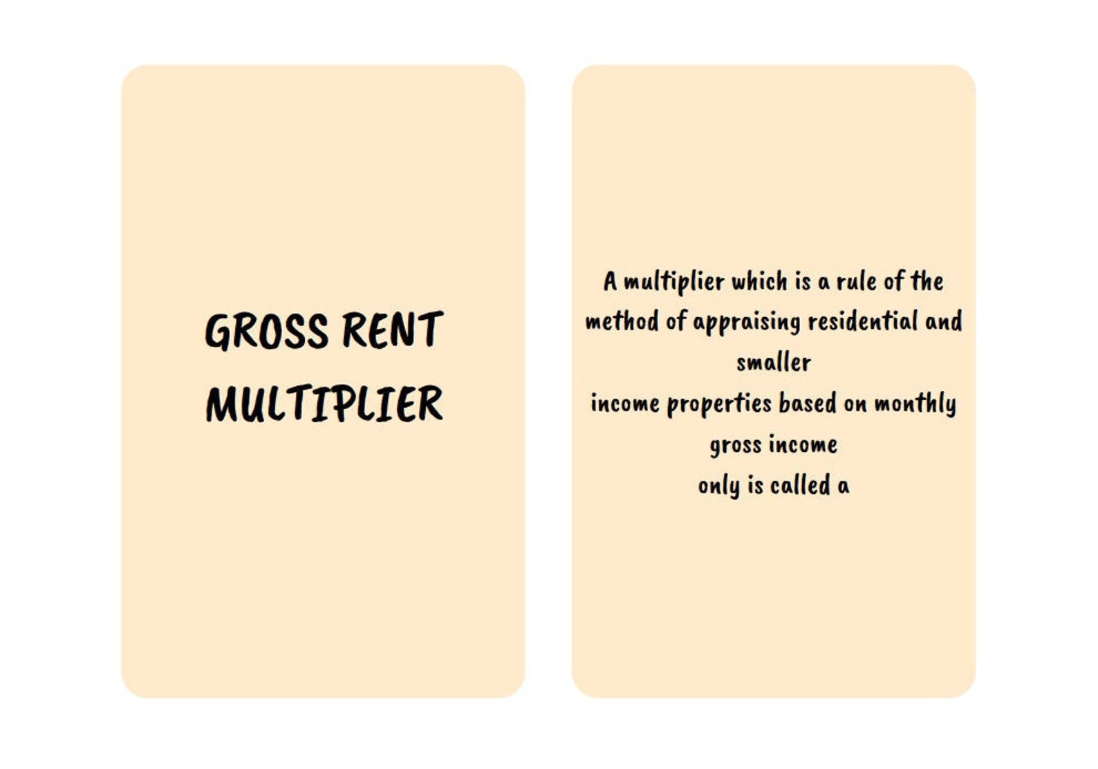 Real Estate Terms Flashcard Pack 1 Real Estate Exam Practice Etsy