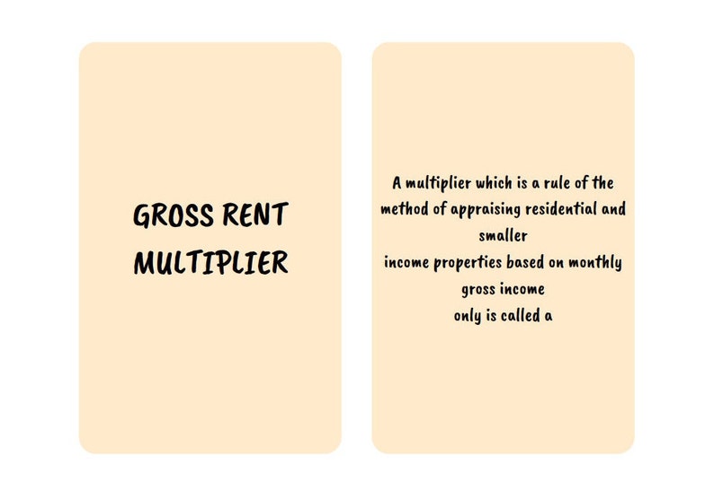 Real Estate Terms Flashcard Pack 1 Real Estate Exam Practice Etsy