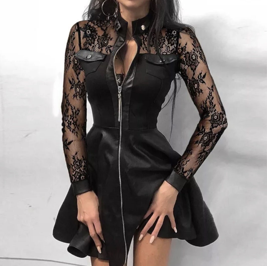 Sexy Bodycon Leather Dress – The Burner Shop