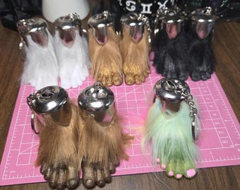 Lucky Bigfoot Feet... Key Ring